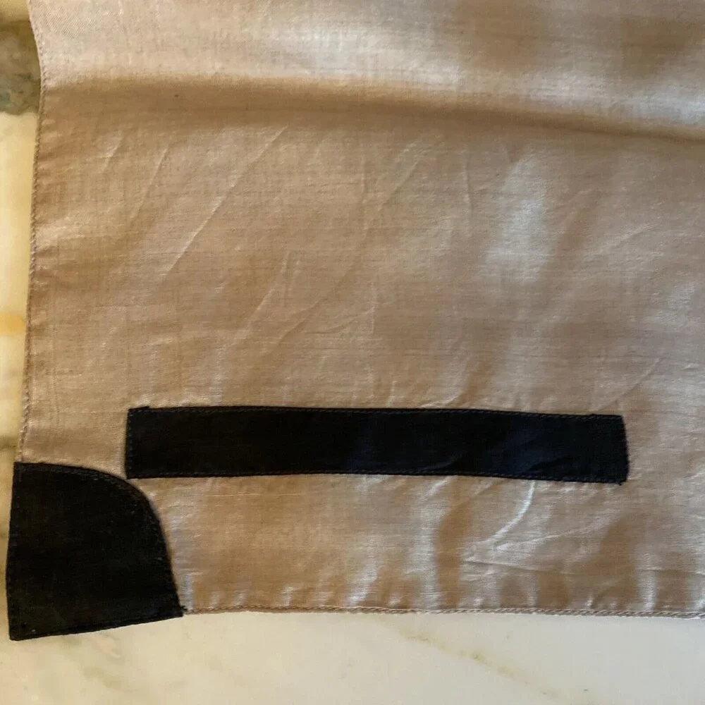 DKNY Beige Silk Geometric‎ Square Scarf 18